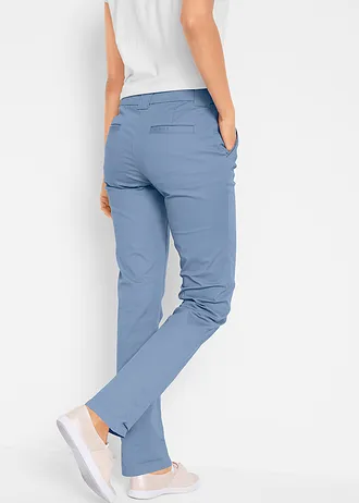 Stretch chino, Kleur: mat blauw