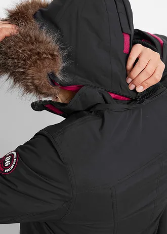 Funkční outdoorová parka s vatováním, nepromokavá • černá • bonprix obchod
