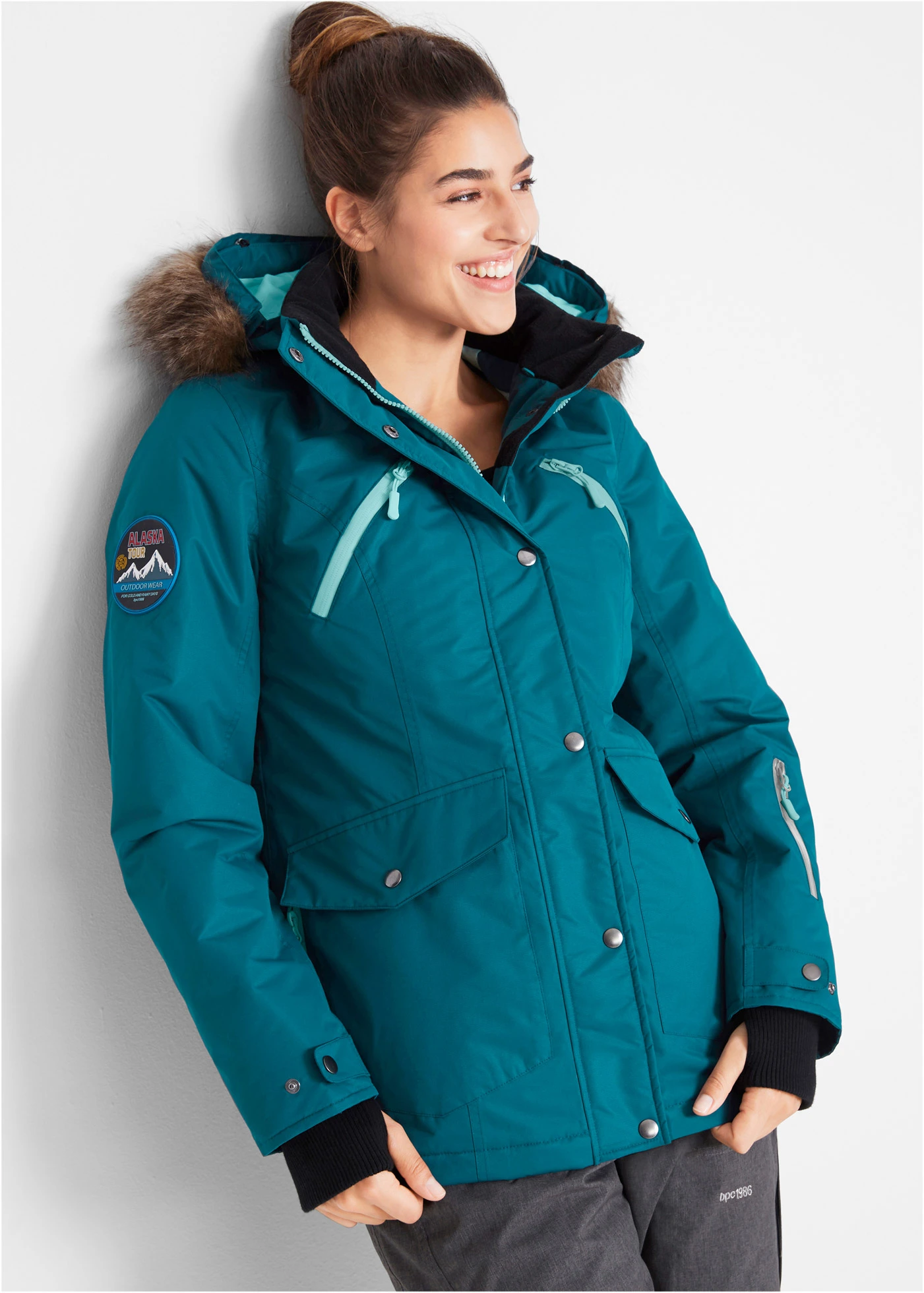 Waterdichte outdoorjas • blauwpetrol • bonprix online shop