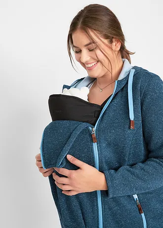 Zwangerschaps fleece vest / draagvest • leisteengrijs-mat zilver gemêleerd plus size • bonprix online shop