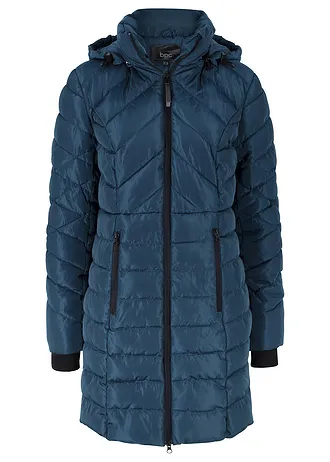 Geacă lungă, matlasată și vătuită • bleumarin • magazin bonprix