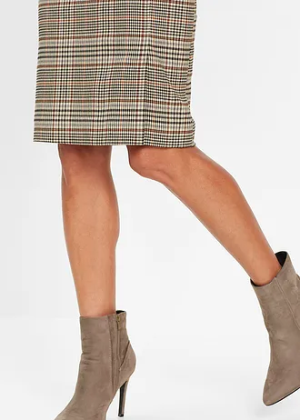 Pouzdrová sukně s knoflíky • světle hnědá kostkovaná • bonprix obchod