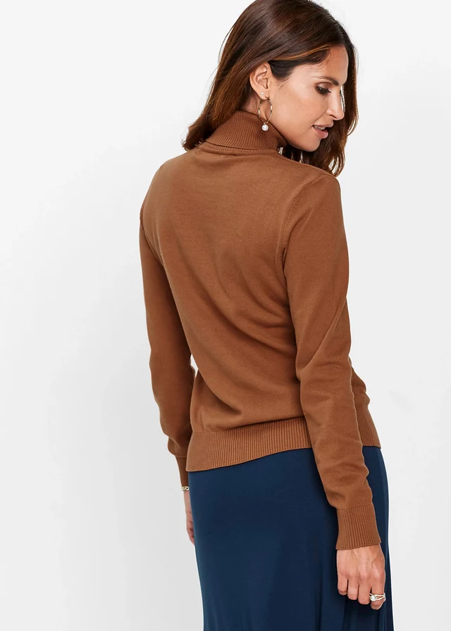 Pull col roulé • marron châtaigne • product-page.page-title-suffix