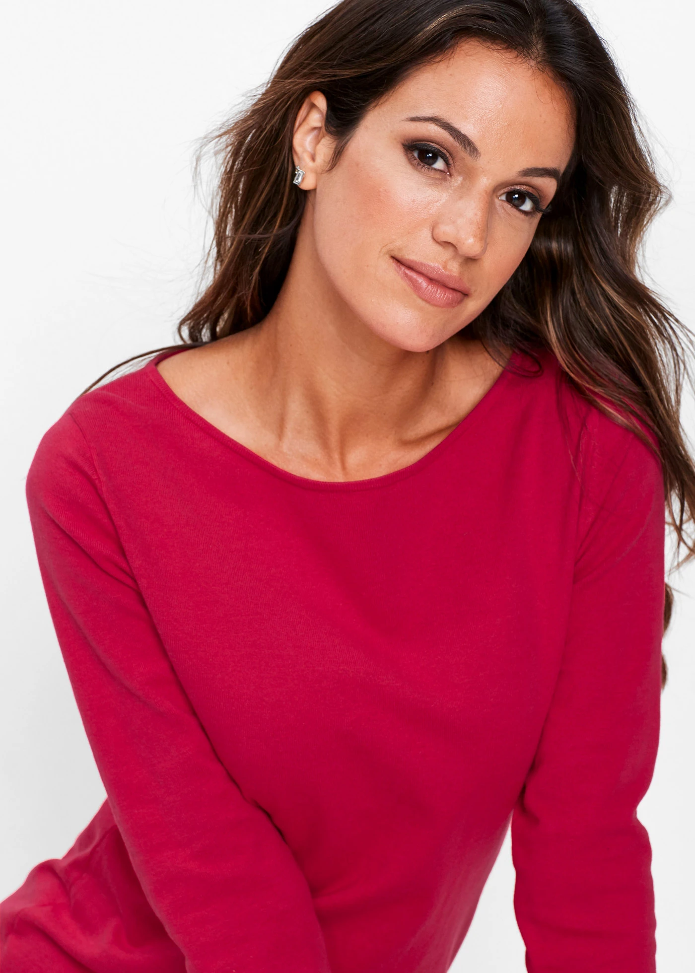 Gebreide jurk • granaatrood • bonprix online shop