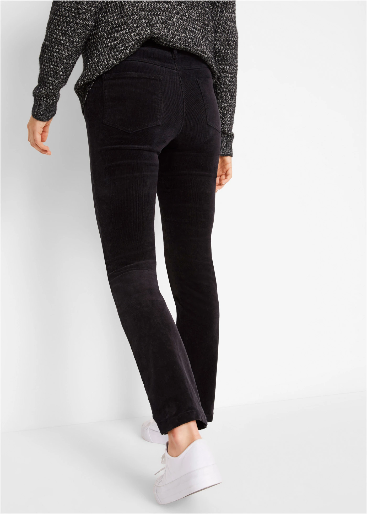 Pantalon extensible en velours côtelé • noir • Boutique bonprix