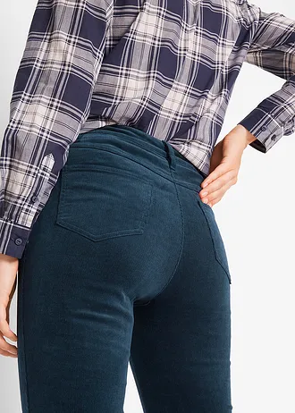 Pantaloni reiați cu stretch • bleumarin • magazin bonprix