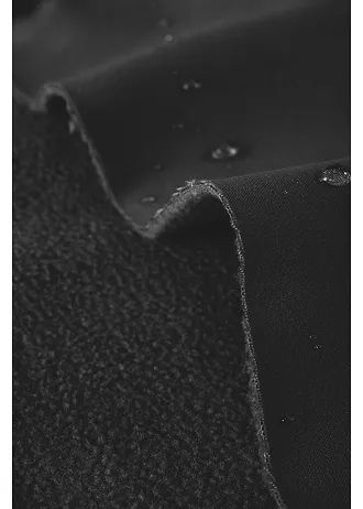 Dlouhá softshellová bunda, vodoodpudivá, vzhled 2v1 • černá • bonprix obchod