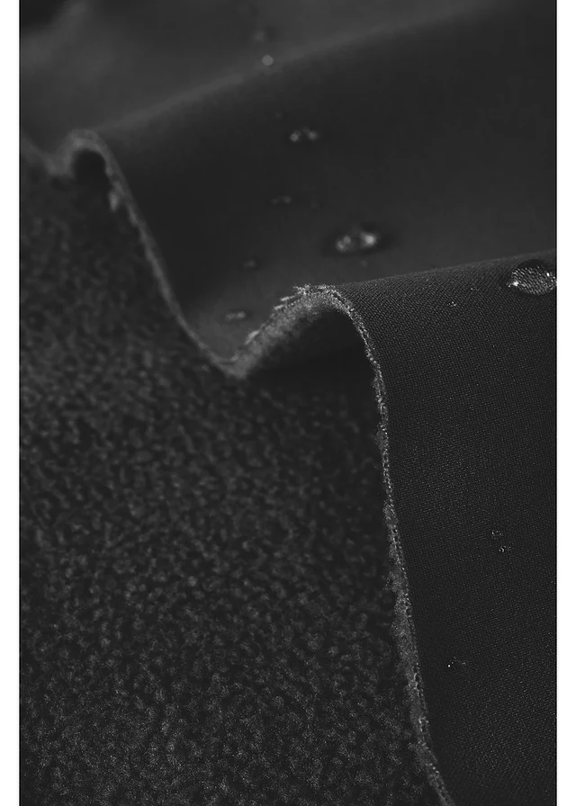 Lange softshell jas in layerlook, waterafstotend • zwart • product-page.page-title-suffix