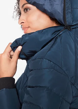 Geacă lungă, matlasată și vătuită • bleumarin • magazin bonprix