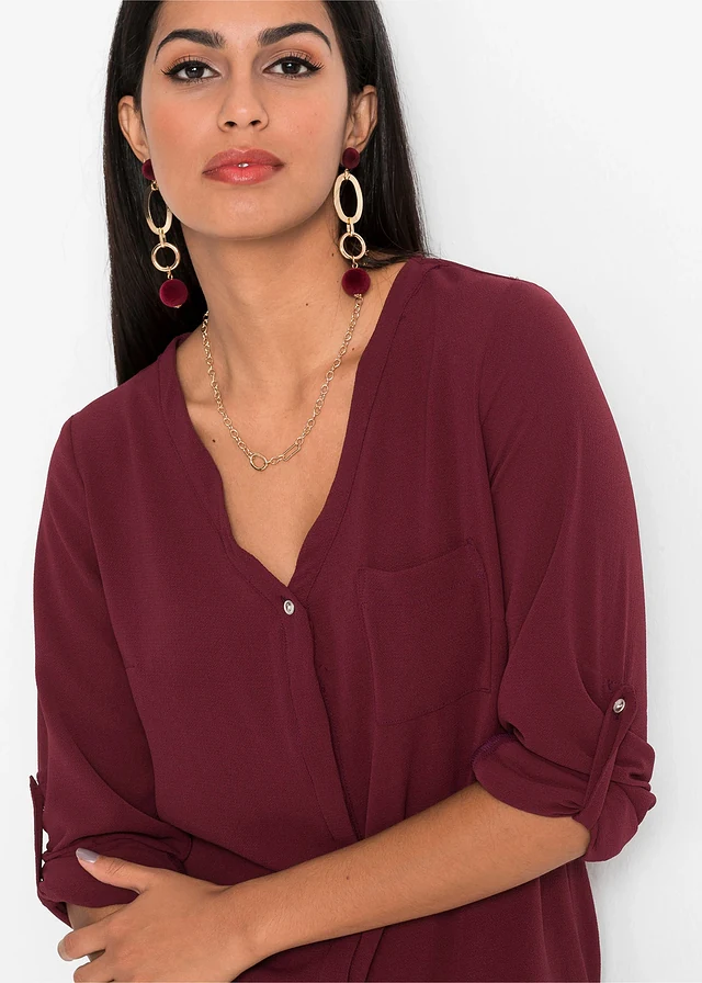 Lange blouse • esdoornrood • product-page.page-title-suffix