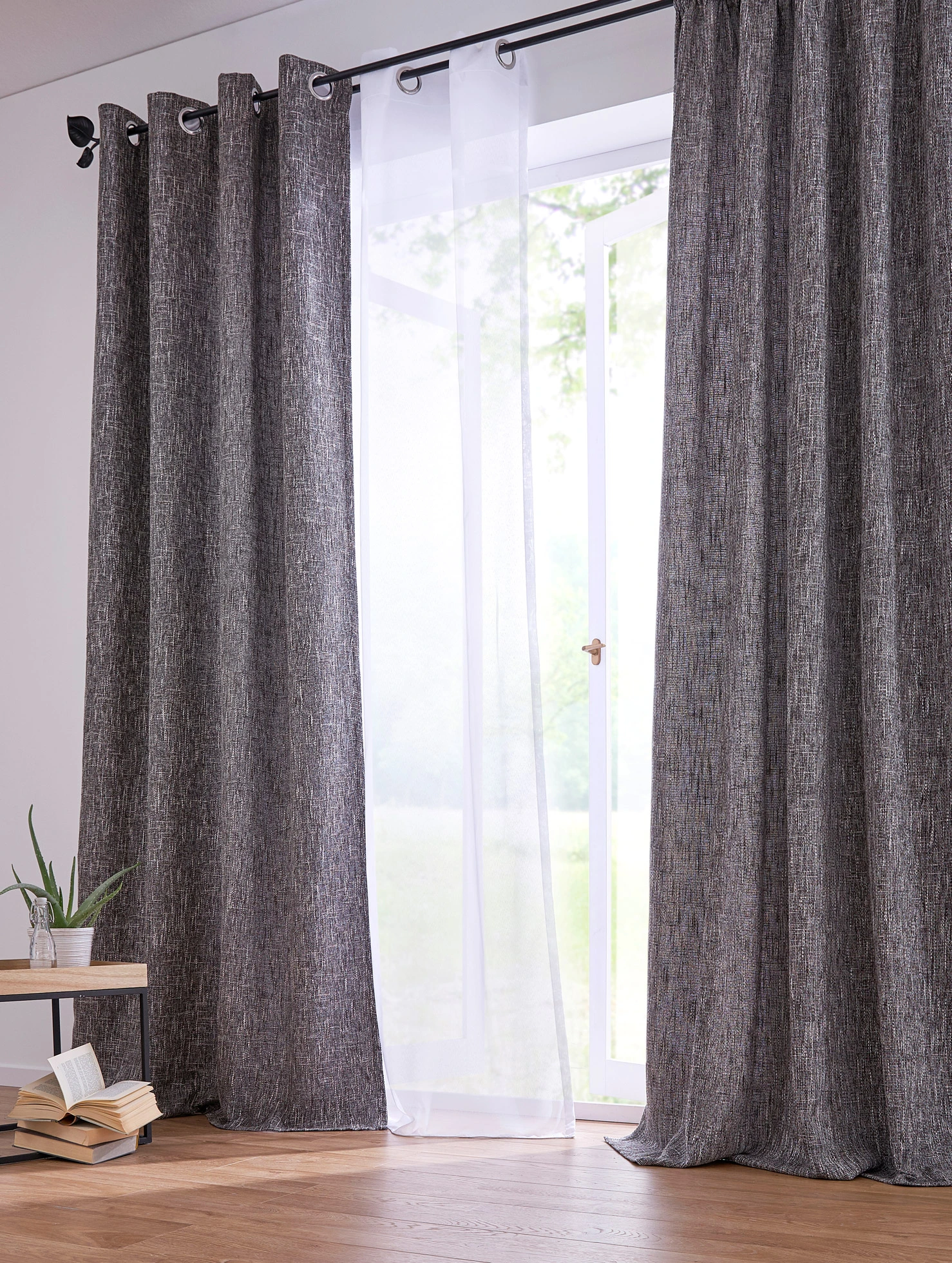 Transparant sablé gordijn • wit • bonprix online shop