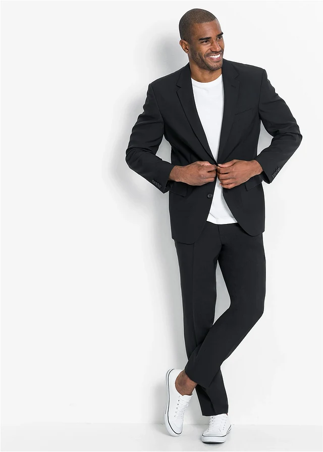 Pak (2-delig), regular fit, Kleur: zwart