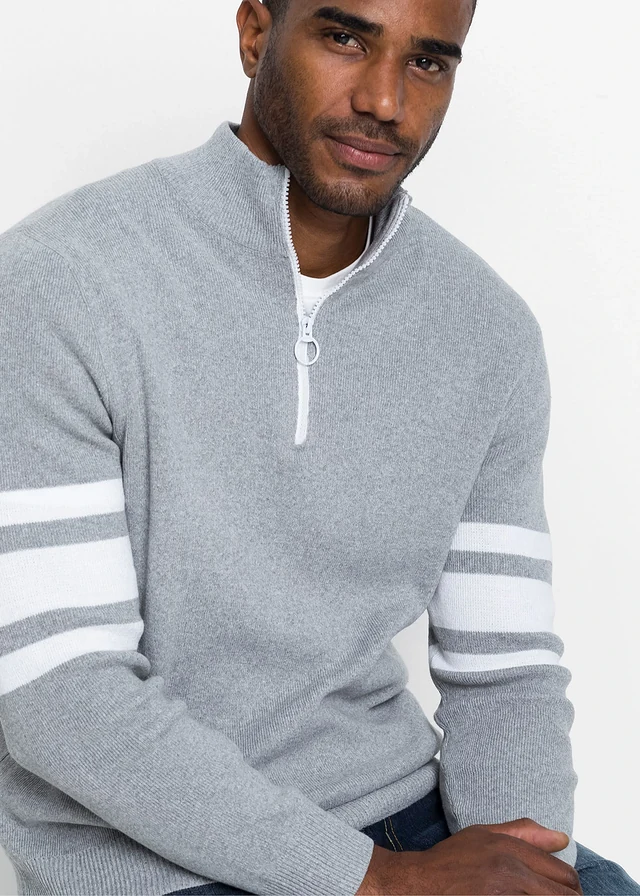 Pull camionneur avec coton • gris clair chiné • product-page.page-title-suffix