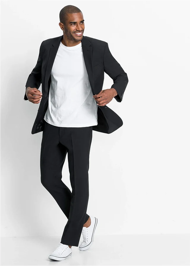 Pak (2-delig), regular fit, Kleur: zwart
