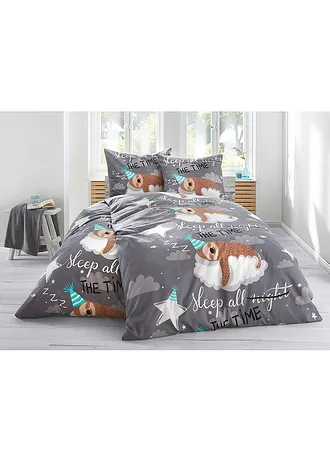 Lenjerie de pat din linou • gri • magazin bonprix