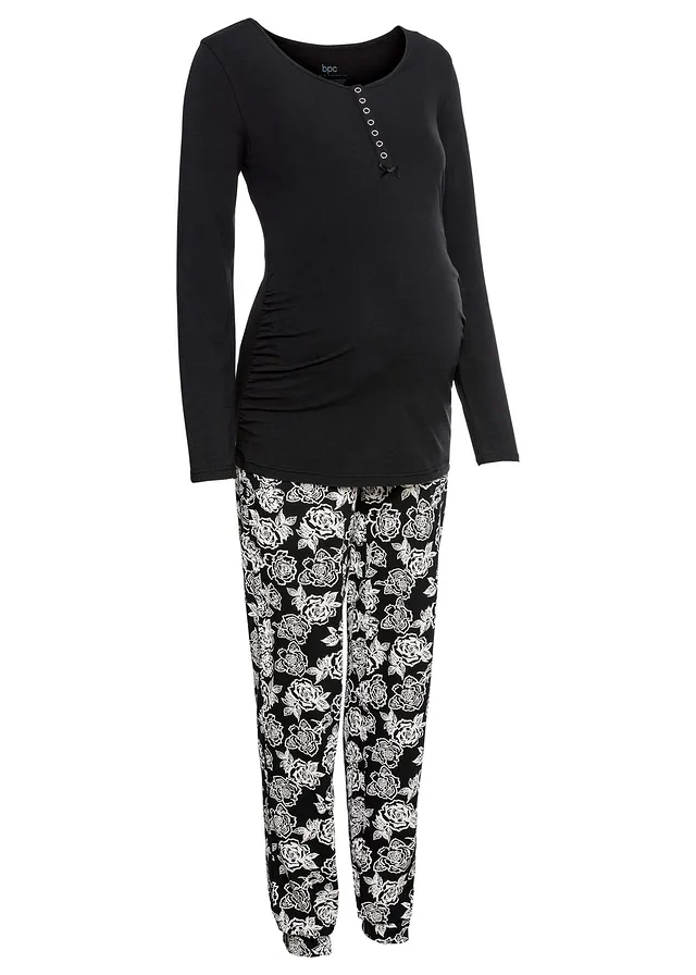 Pijama maternitate cu bumbac bio