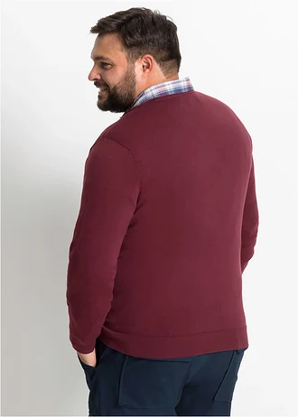 Pull doux en fine maille, Couleur: rouge érable
