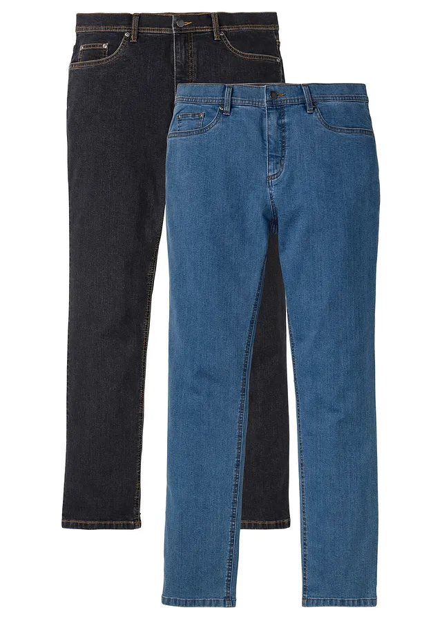 Blugi stretch Regular Fir, drepți (set/2 buc.)