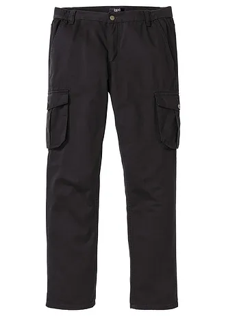 Regular fit cargo broek van puur katoen met comfort fit, straight