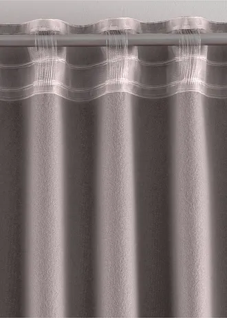 Termo závěs se zadní stranou z měkkého flísu, také v extra délce (1 ks v balení) • šedobéžová • bonprix obchod