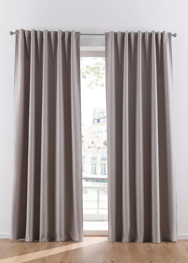 Isolerend gordijn met zachte fleece achterkant, ook in extra lang (1 stuk) • ecru • bonprix online shop