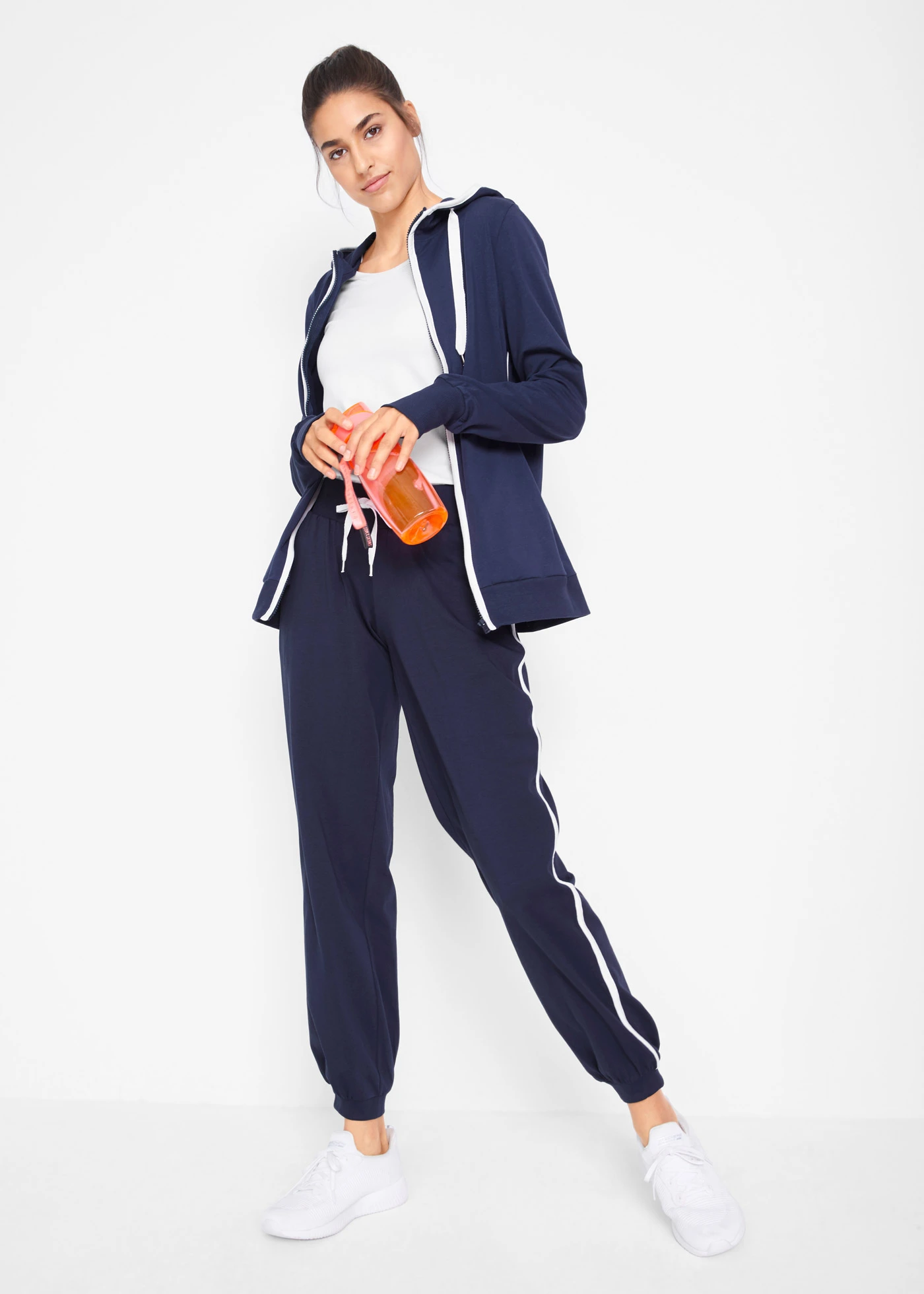 Stretch sweatvest met katoen • donkerblauw • bonprix online shop