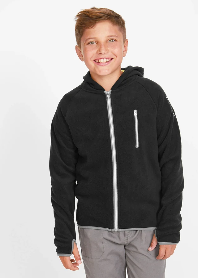 Fleece vest met contrasten, Kleur: 