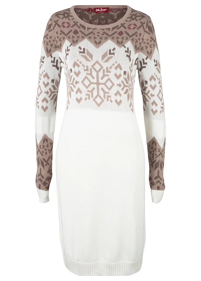 Robe en maille à motif norvégien