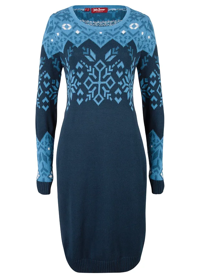 Pletené šaty s nórskym vzorom