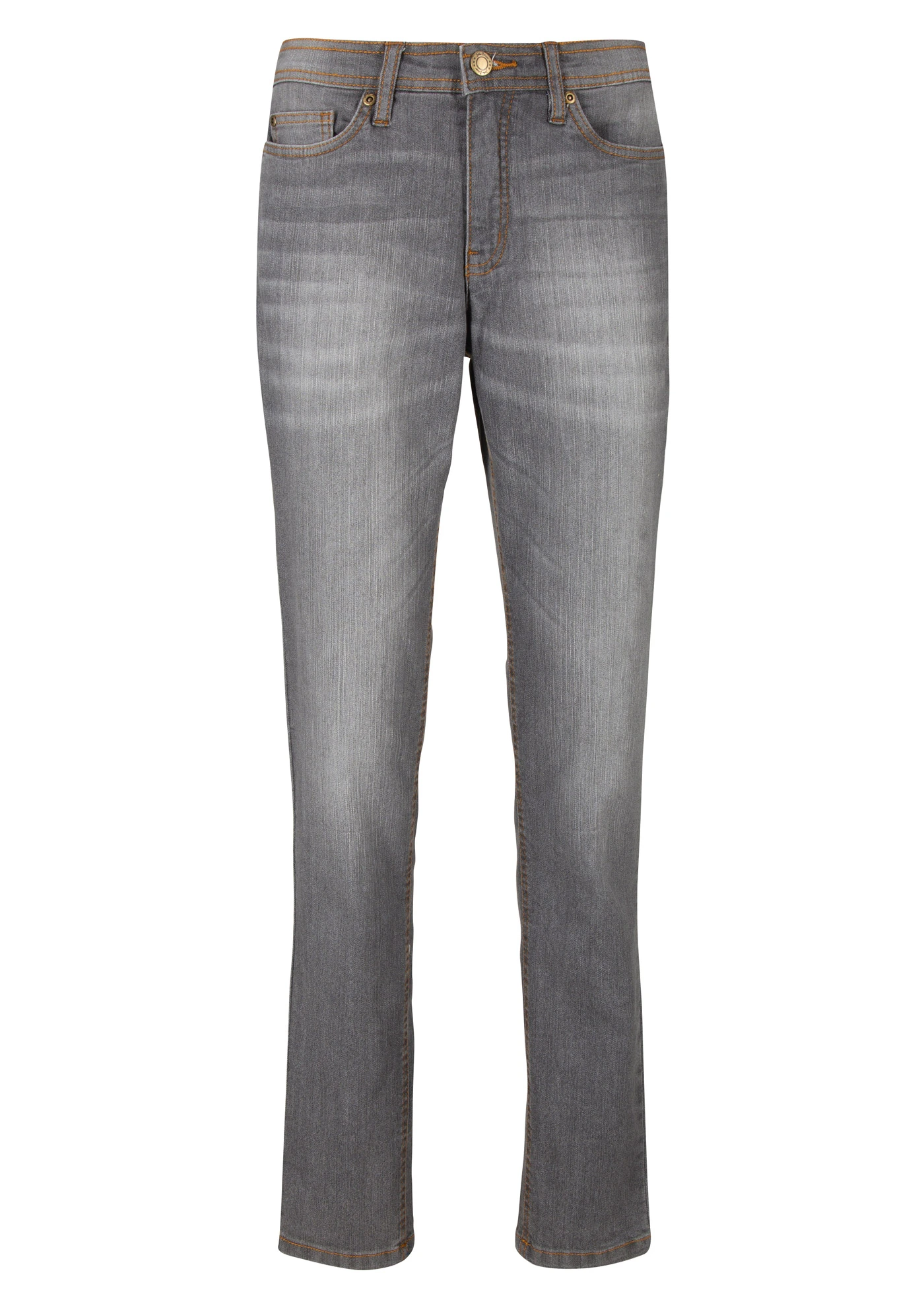 Komfortní strečové džíny, Mom střih, Mid Waist • šedý denim used • bonprix obchod