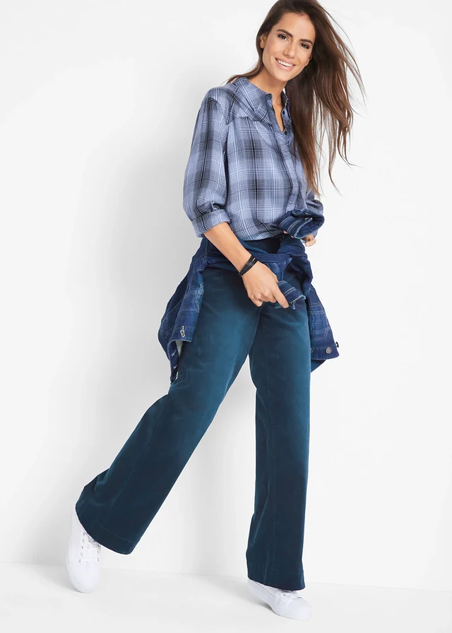 Stretch corduroy broek, wijd • donkerblauw used • product-page.page-title-suffix