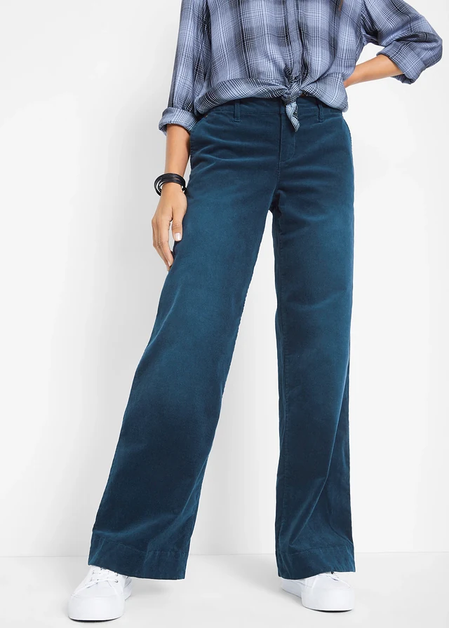 Stretch corduroy broek, wijd • donkerblauw used • product-page.page-title-suffix
