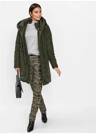 Krátký prošívaný kabát • půlnoční olivová • bonprix obchod