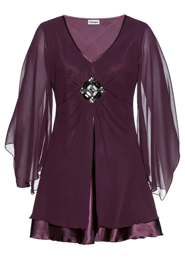 Tuniekblouse, Kleur: vlierbes