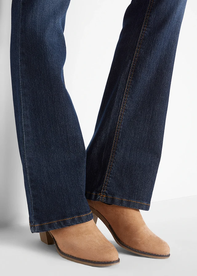 Comfort stretch jeans, bootcut • donkerblauw used • product-page.page-title-suffix