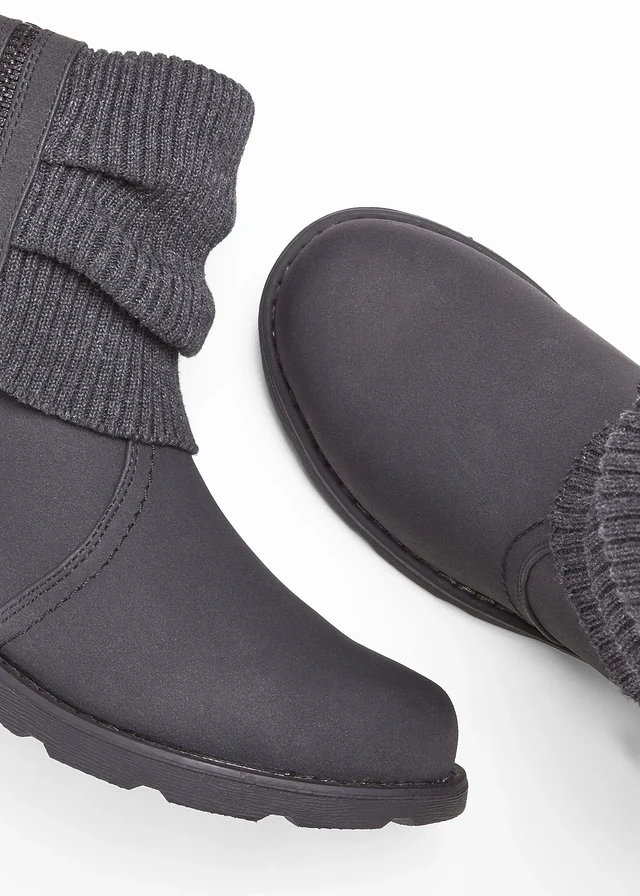 Bottines à empiècement en maille, Couleur: anthracite