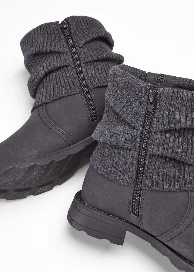 Bottines à empiècement en maille • anthracite • product-page.page-title-suffix