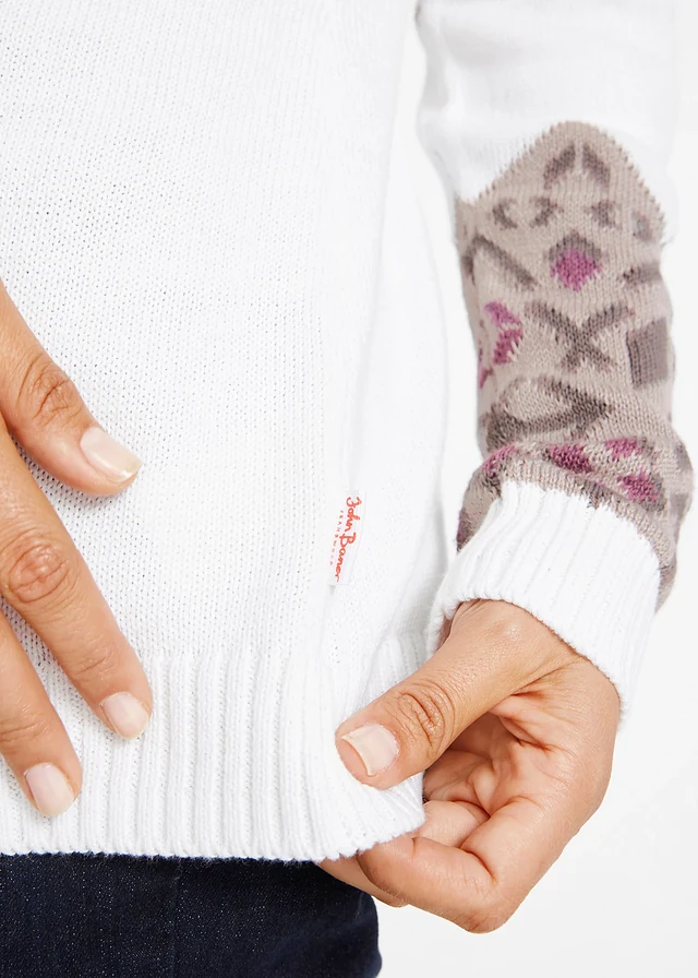 Pull à motif norvégien • blanc cassé à motif • product-page.page-title-suffix