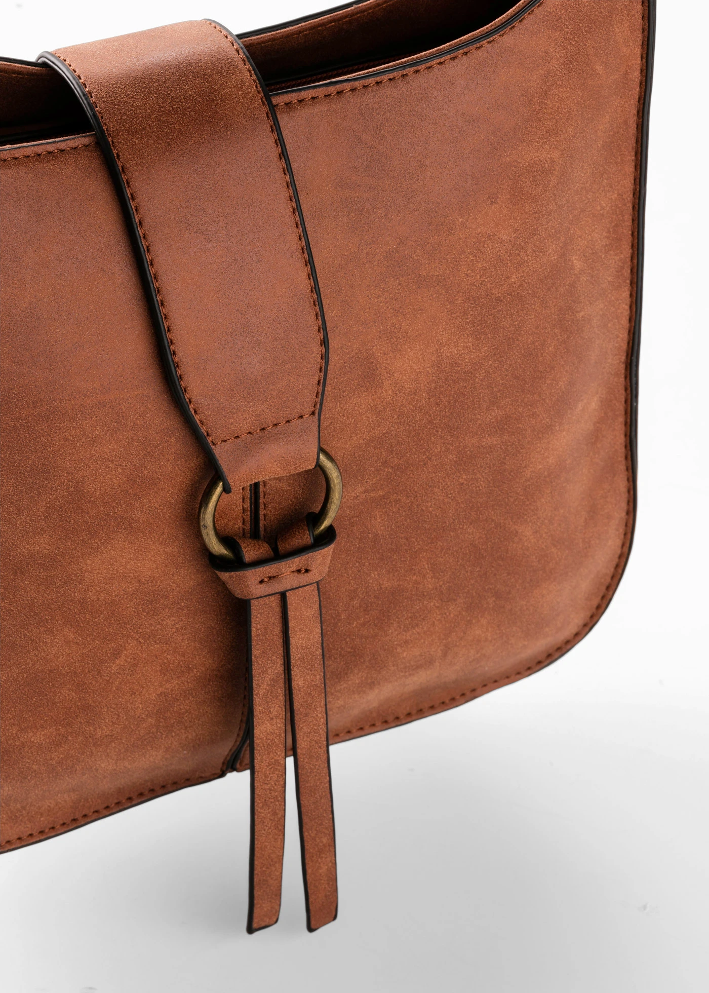 Kabelka crossbody s dekoratívnymi prackami • koňaková • obchod bonprix