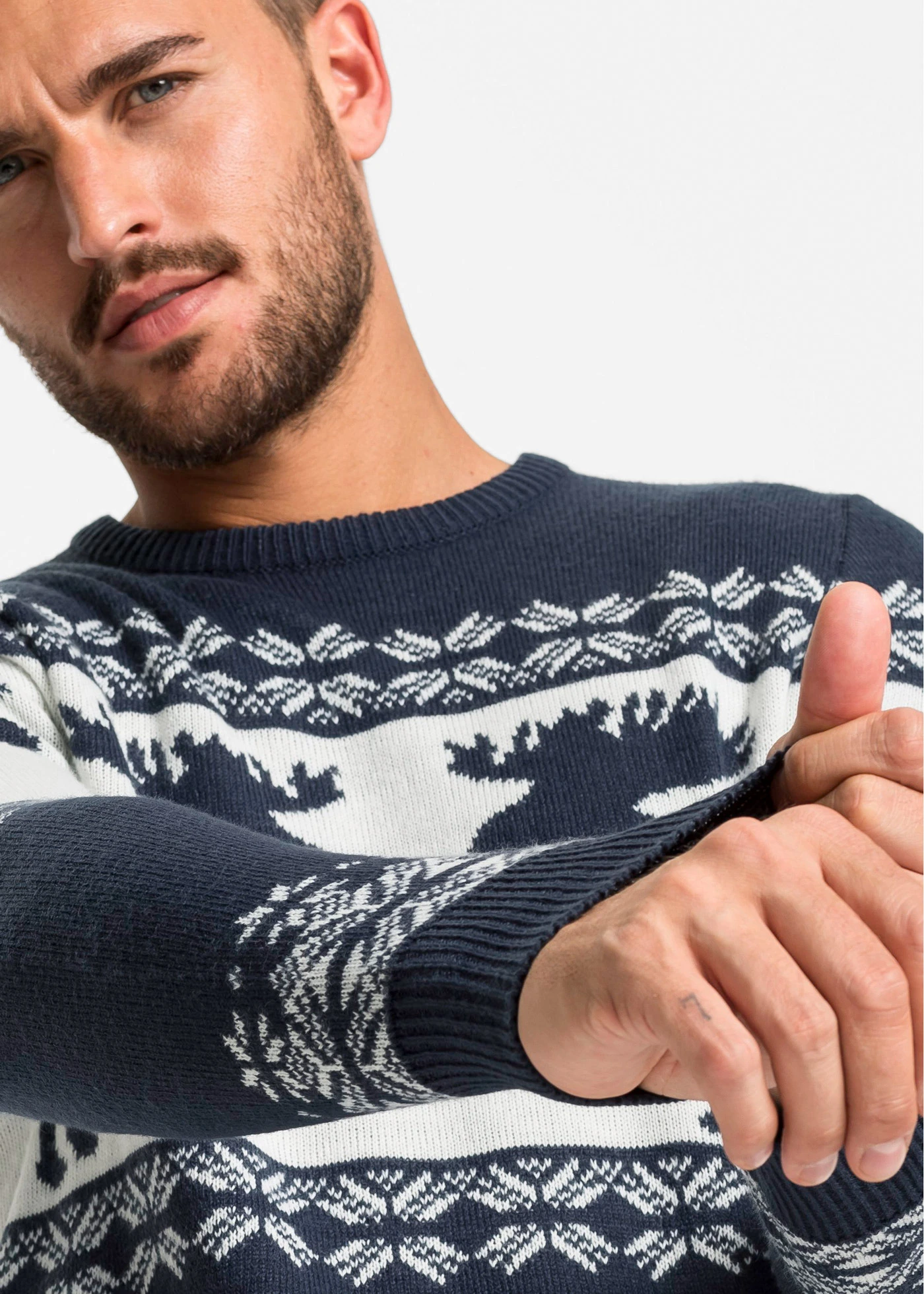 Noorse trui • donkerblauw • bonprix online shop