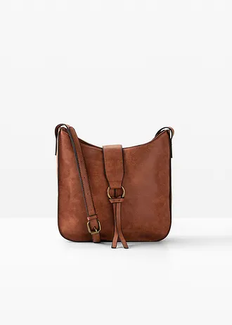 Kabelka crossbody s dekoratívnymi prackami • koňaková • obchod bonprix
