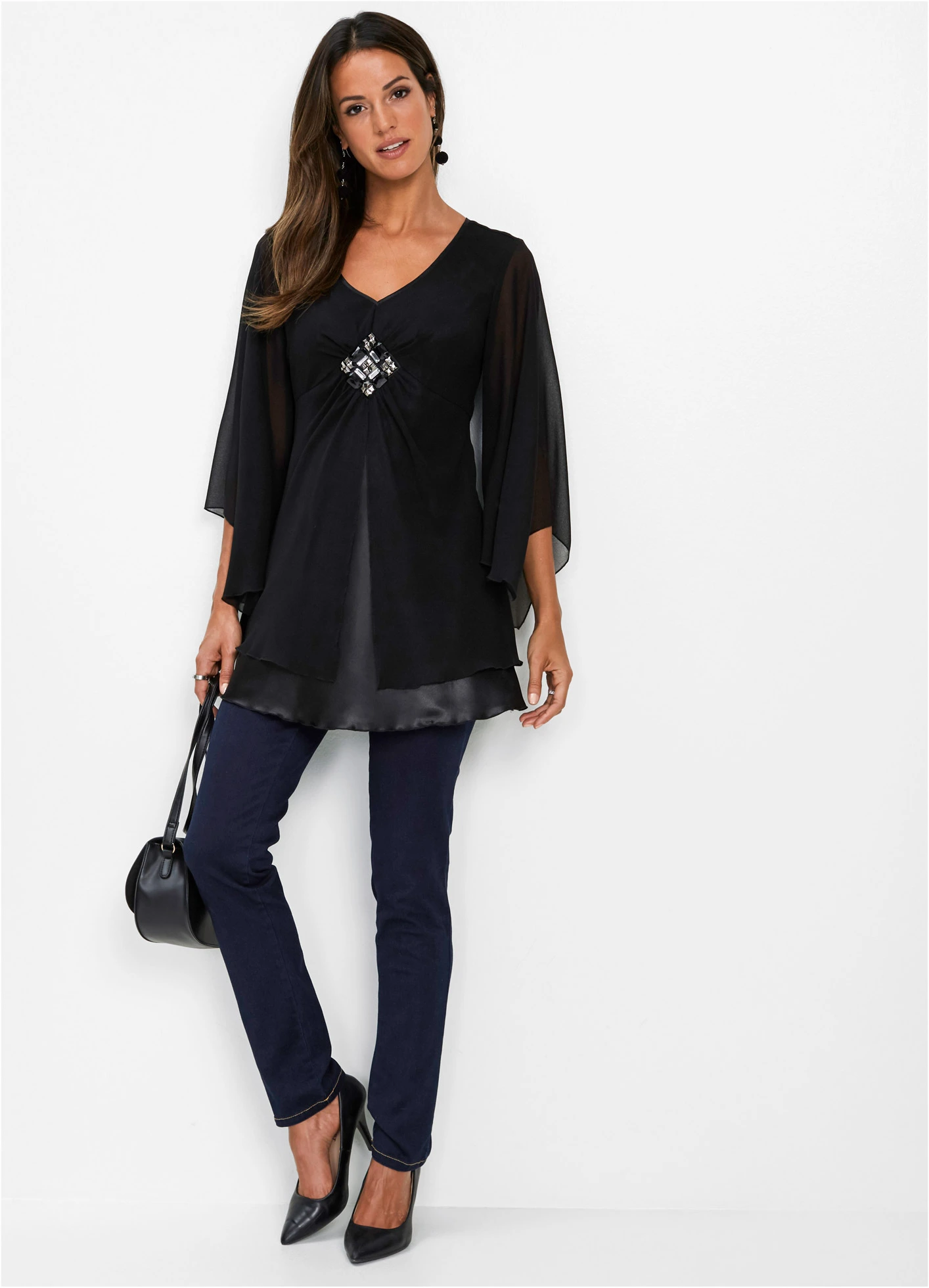 Bluză-tunică • negru • magazin bonprix