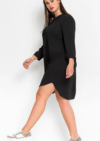 Robe-chemise à col boutonné • noir plus size • Boutique bonprix
