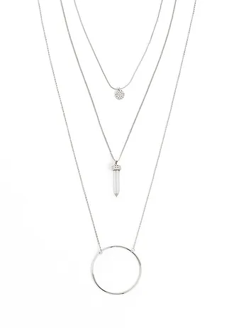 Souprava řetízků (3dílná), barva: stříbrné tóny