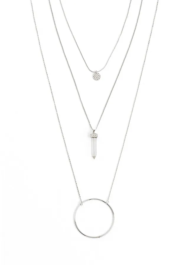 Souprava řetízků (3dílná) • stříbrné tóny • bonprix obchod