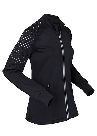 Veste de sport thermique à imprimé réfléchissant • noir pois • Boutique bonprix