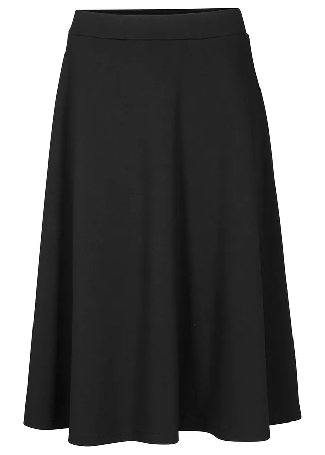Midi sukňa z viskózového mixu, po kolená