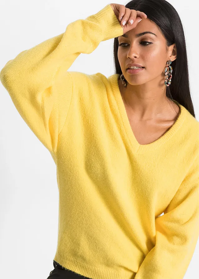 Pull en maille oversize • jaune maïs • product-page.page-title-suffix