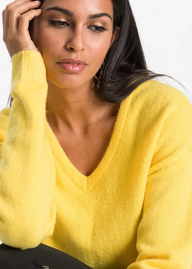 Pull en maille oversize • jaune maïs • product-page.page-title-suffix