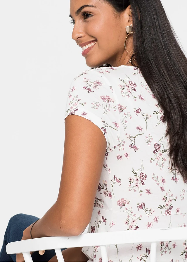 Shirt in een viscosemix • wit gebloemd • product-page.page-title-suffix